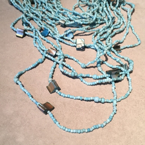 Blue Seaweed Necklace - Picture 5 of 5